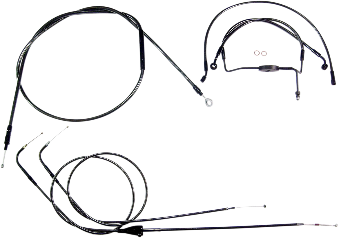 Black Pearl™ Designer Handlebar Installation Kit - 10" - '07 FLH [0662-0475]