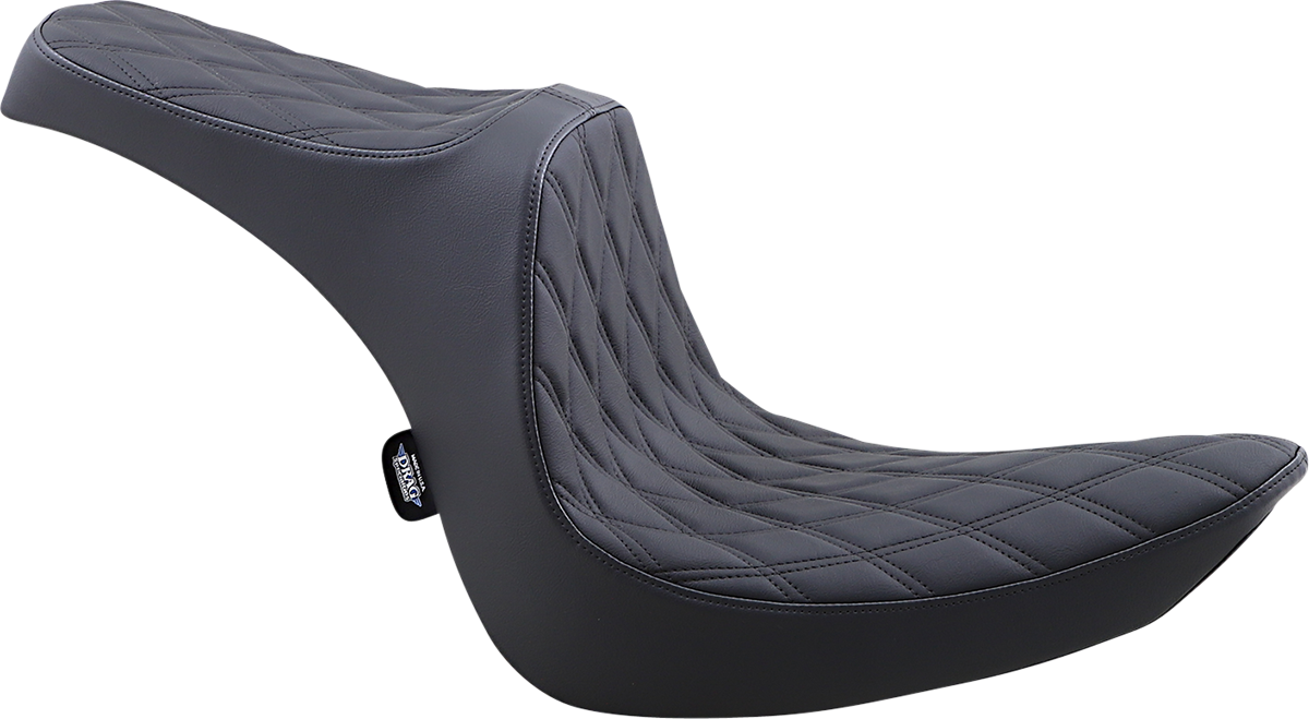 Predator III Seat - Predator III 2-Up Seat - Vinyl - Double Diamond - Black Stitching - Softail '06-'17 [0802-1438]