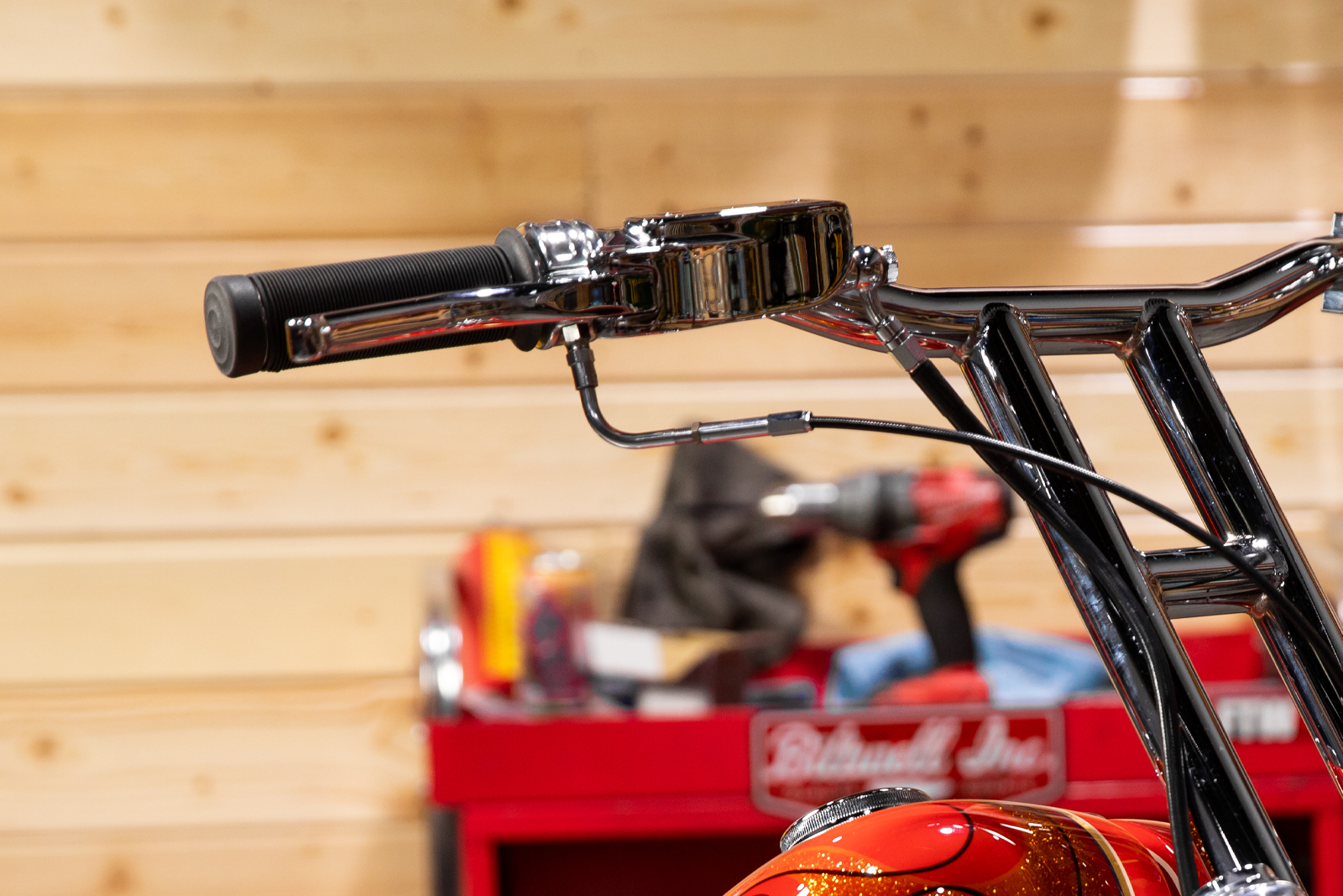 1" Whiskey Throttle Assembly - Single Cable - Polished [0632-0626] - Image 2