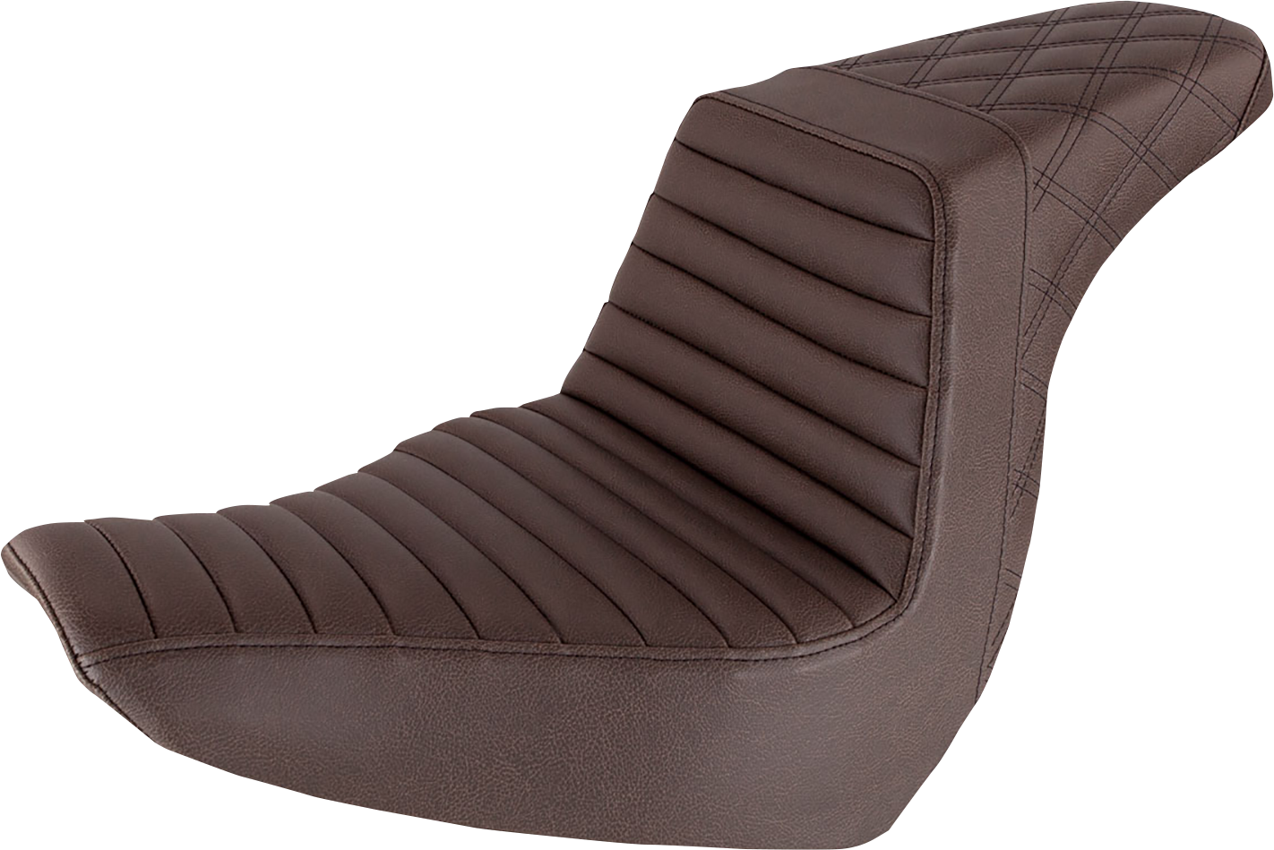Step-Up Seat — Rear Lattice Stitch/Front Tuck-n-Roll - Step-Up Seat - Front Tuck-n-Roll/Rear Lattice Stitch - Brown [0802-1374]