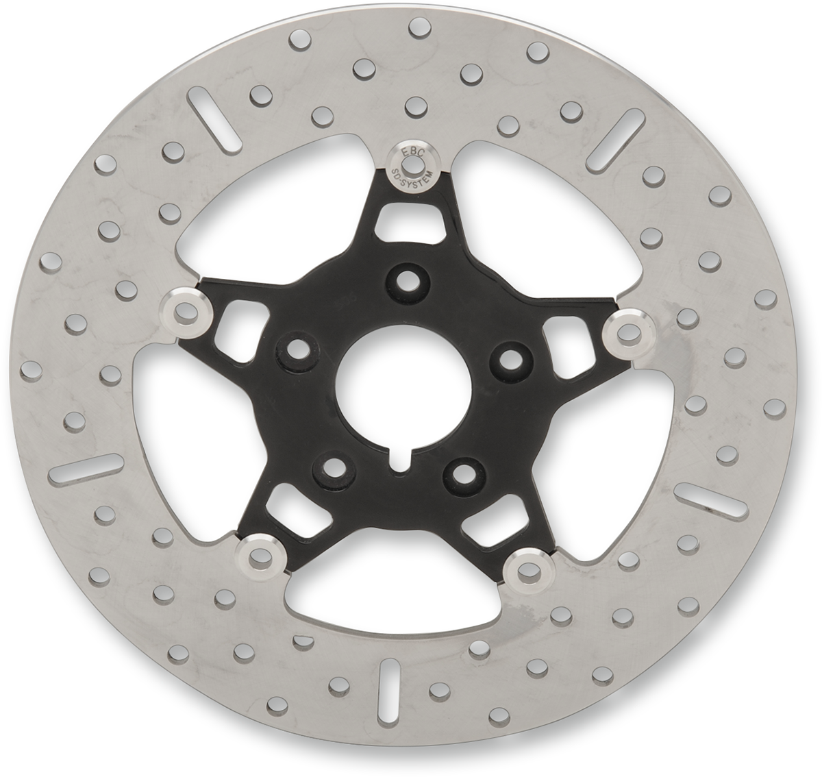 FSD Series Stainless Steel Front Brake Rotor for Big Twins - Brake Rotor - Black Carrier [1710-2242]