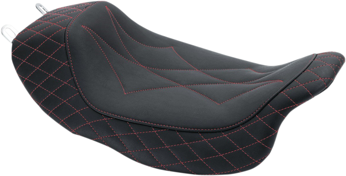 Revere Journey Solo Seat - Revere Solo Seat - Diamond - Red Stitched [0801-1185]