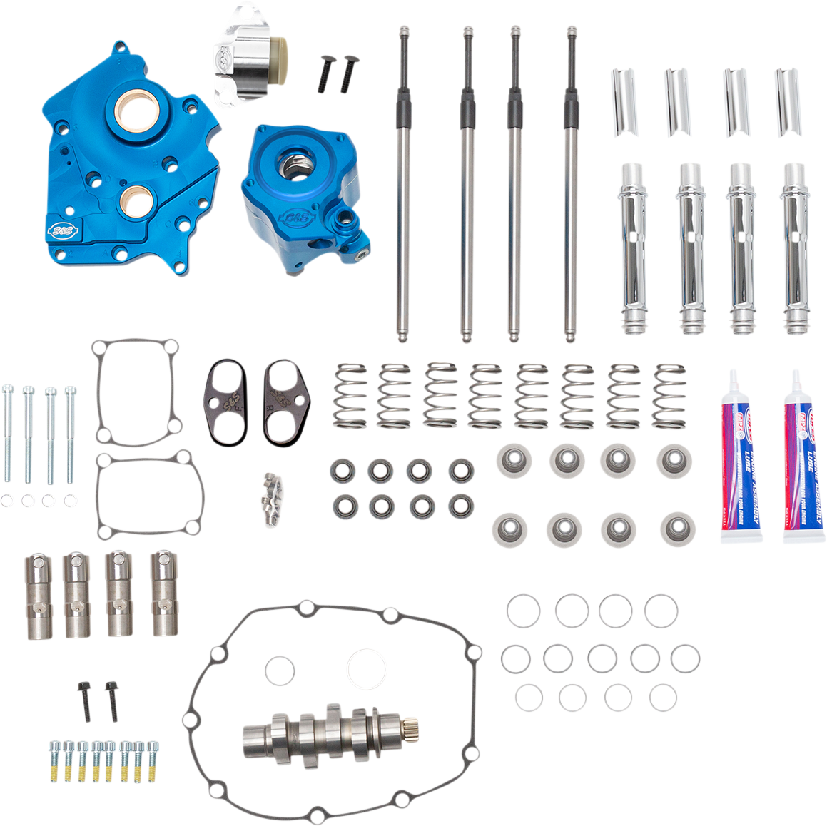 Cam Chest Kit for M8 - Cam Chest Kit with Plate - Chain Drive - Water Cooled - 540 Cam - Chrome Pushrods - M8 [0925-1364]