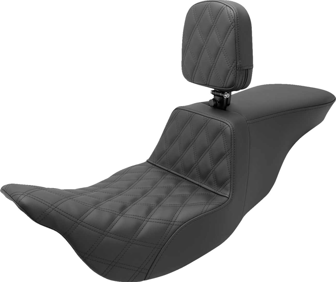 Tour Step-Up Seat - Rider Backrest - Rider Lattice Stitch - FL '08-'24 [0801-1464]