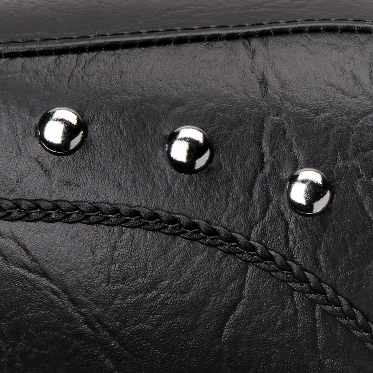 Wide Rear Seat - Studded - Black - FLST '00-'15 [0802-0492] - Image 2