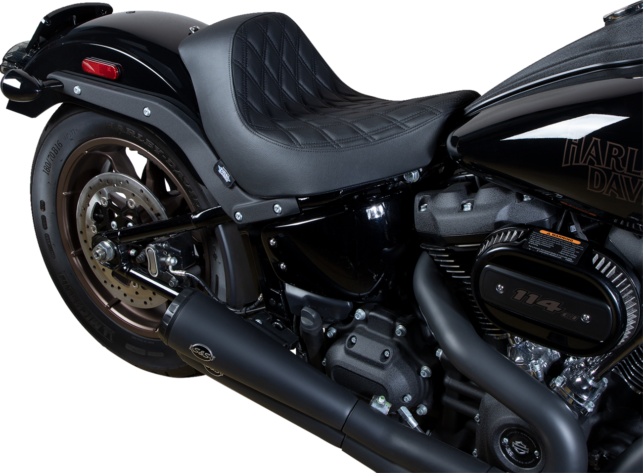 Solo Seat - Double Diamond - Black Stitching - FL/FX '18-'23 [0802-1513] - Image 4
