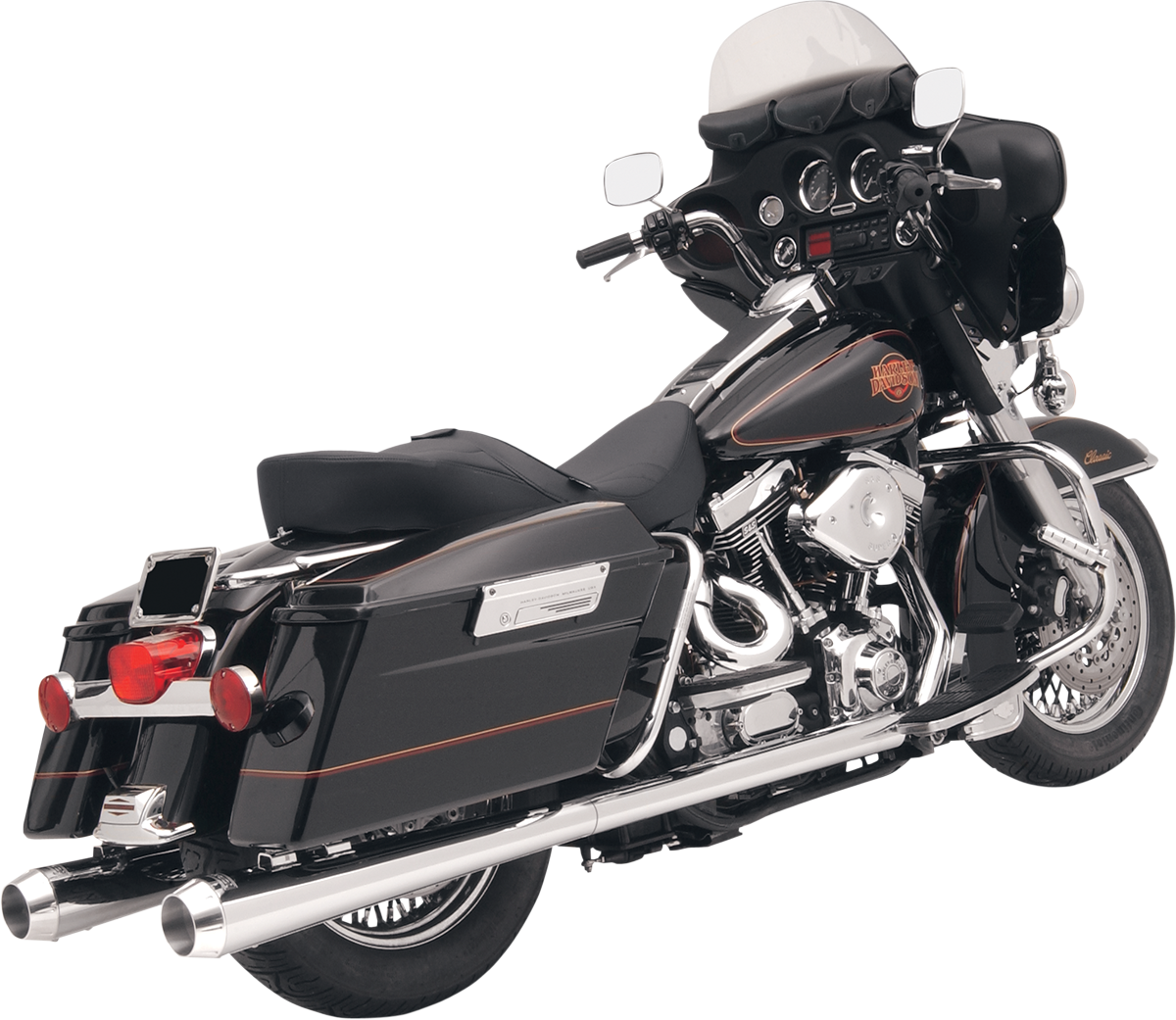 Megaphone Slip-On Mufflers - Chrome/Polished - Tapered - Standard Baffle [1801-0184]