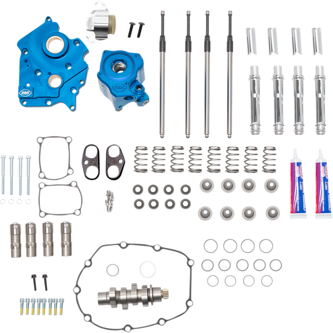 Cam Chest Kit for M8 - Cam Chest Kit with Plate - Chain Drive - Water Cooled - 550 Cam - Chrome Pushrods - M8 [0925-1361]