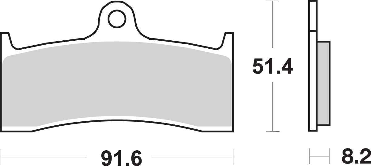 Organic Harley/Buell Brake Pad - Carbon Tech Brake Pads - Buell [1721-1796] - Image 2