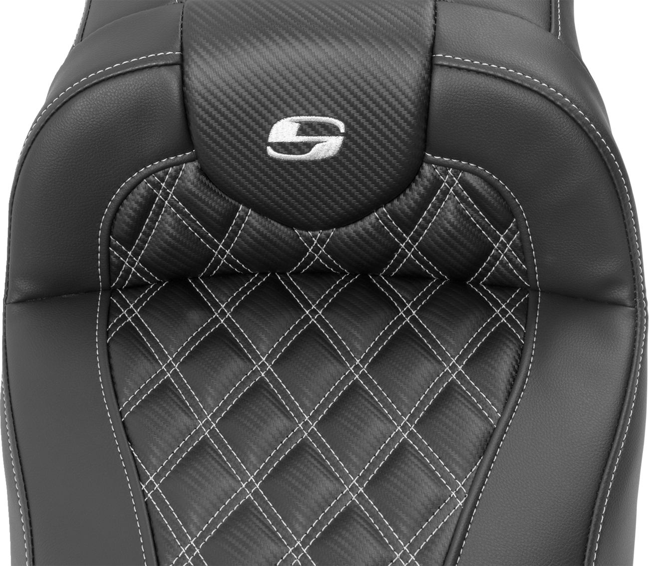 Roadsofa™ Extended Reach Seat - with Backrest - Lattice Stitch - Silver Stitch - FLTR/FLHX '23-'24 [0801-1807] - Image 5