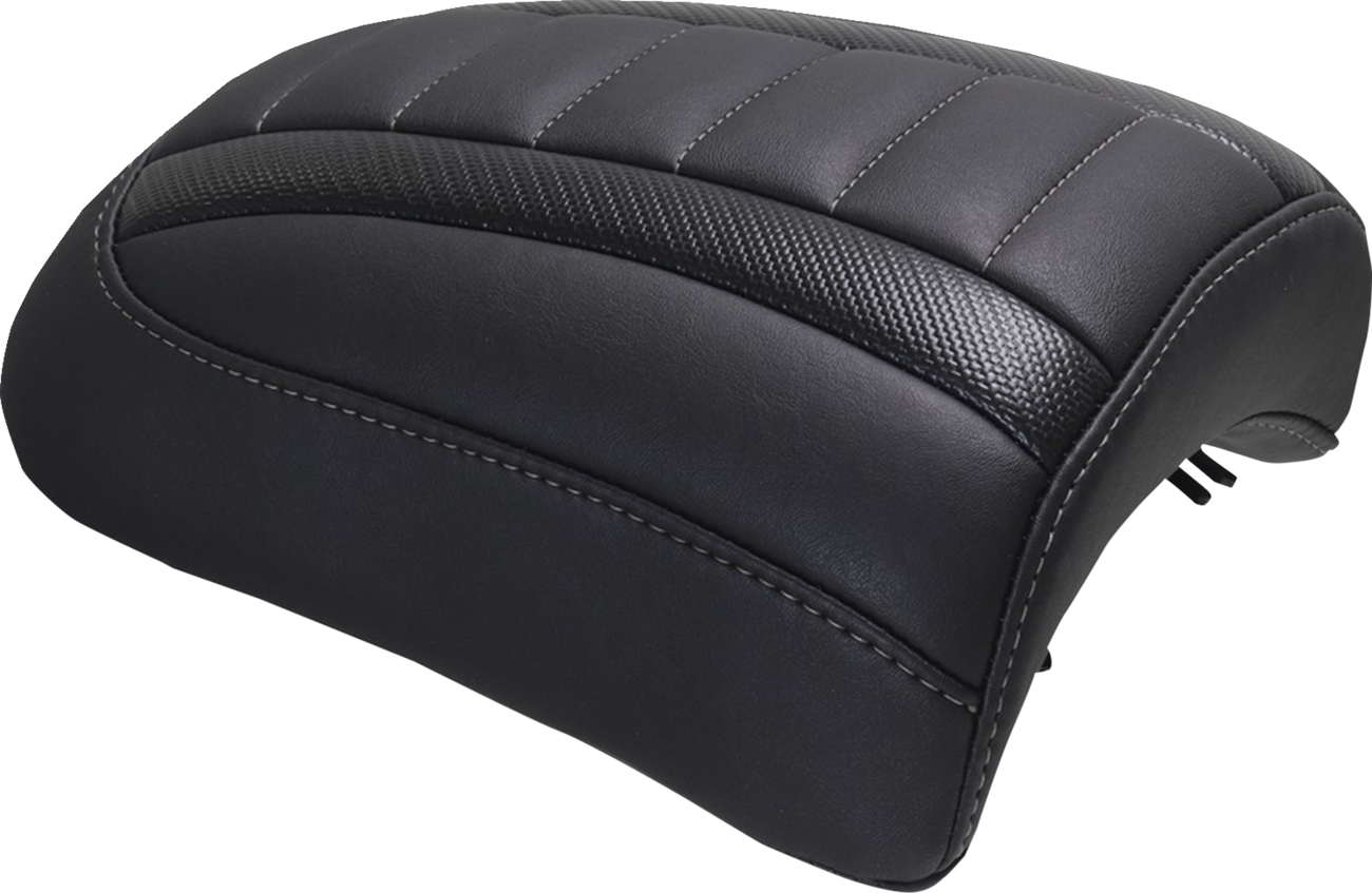 Padded Passenger Seat Cowl - Deluxe - Gunmetal Stitch - FLT/FLH '23-'25 [0801-2117]