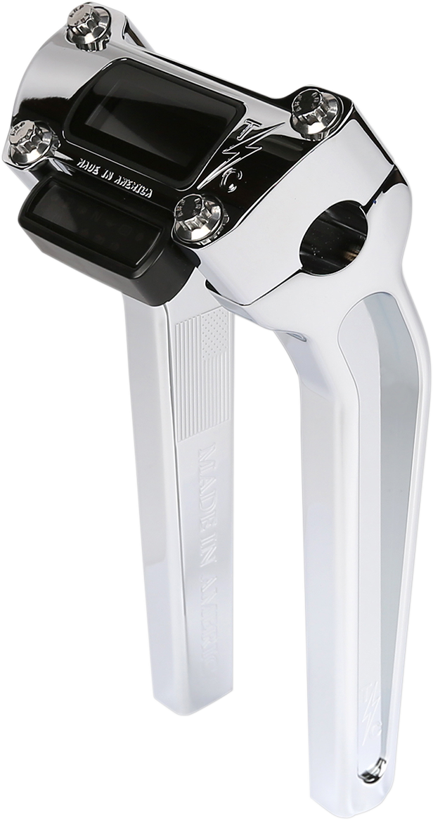Handlebar Risers - Pull Back - 9-1/2" - Gauge Cutout - Chrome [0602-1059]