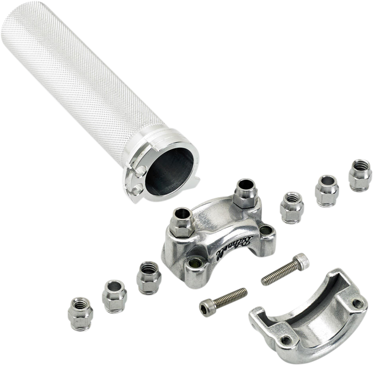 1" Whiskey Throttle Assembly - Dual Cable - Polished [0632-0628] - Image 3