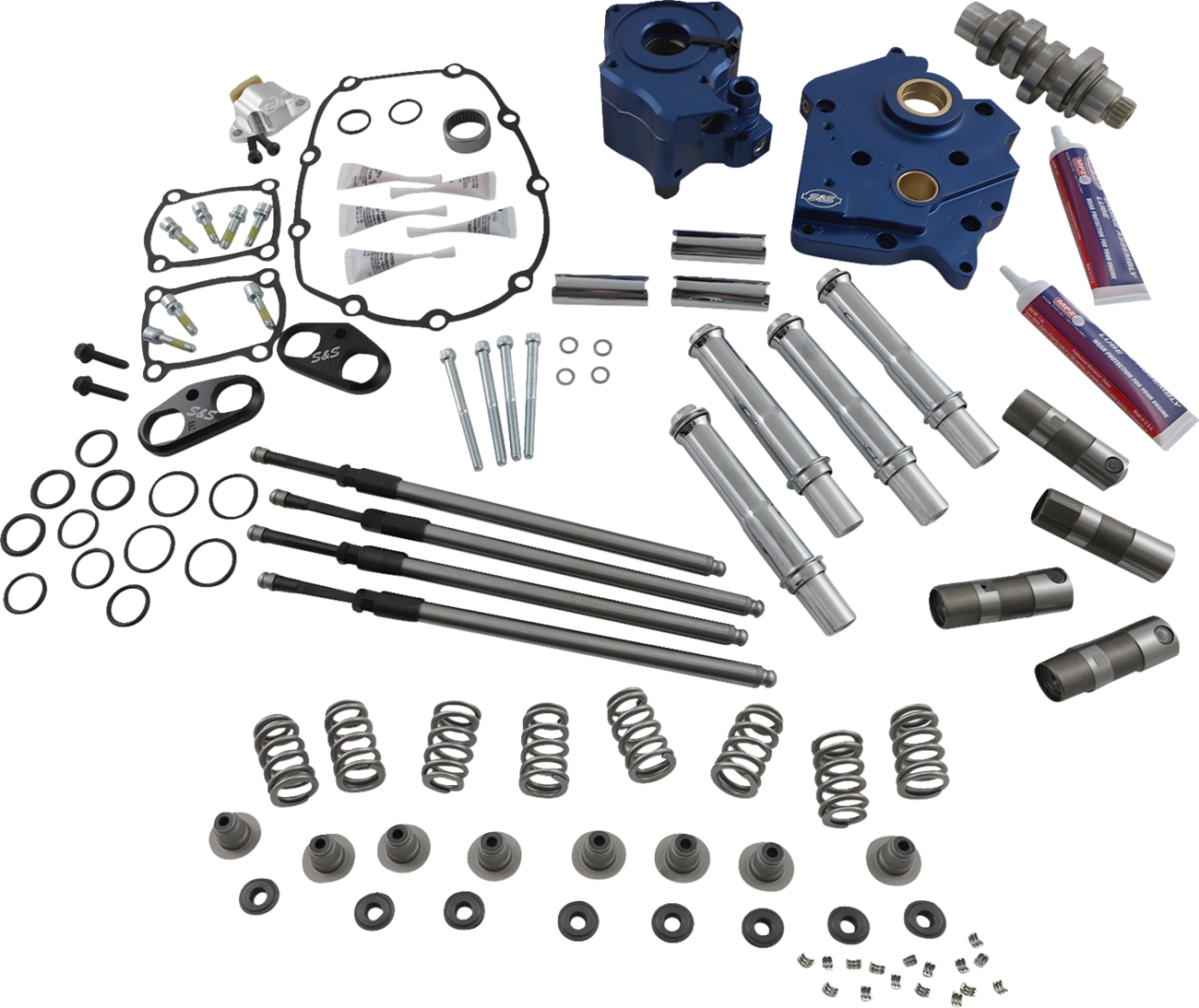 Cam Chest Kit for M8 - Cam Chest Kit with Plate - Chain Drive - Oil Cooled - 540 Cam - Chrome Pushrods - M8 [0925-1363]