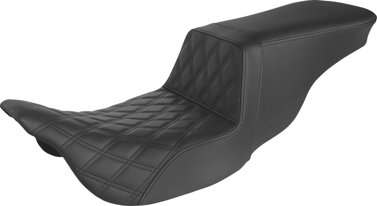 Tour Step-Up Seat - Front Lattice Stitch - Black - FL '08-'24 [0801-1424]