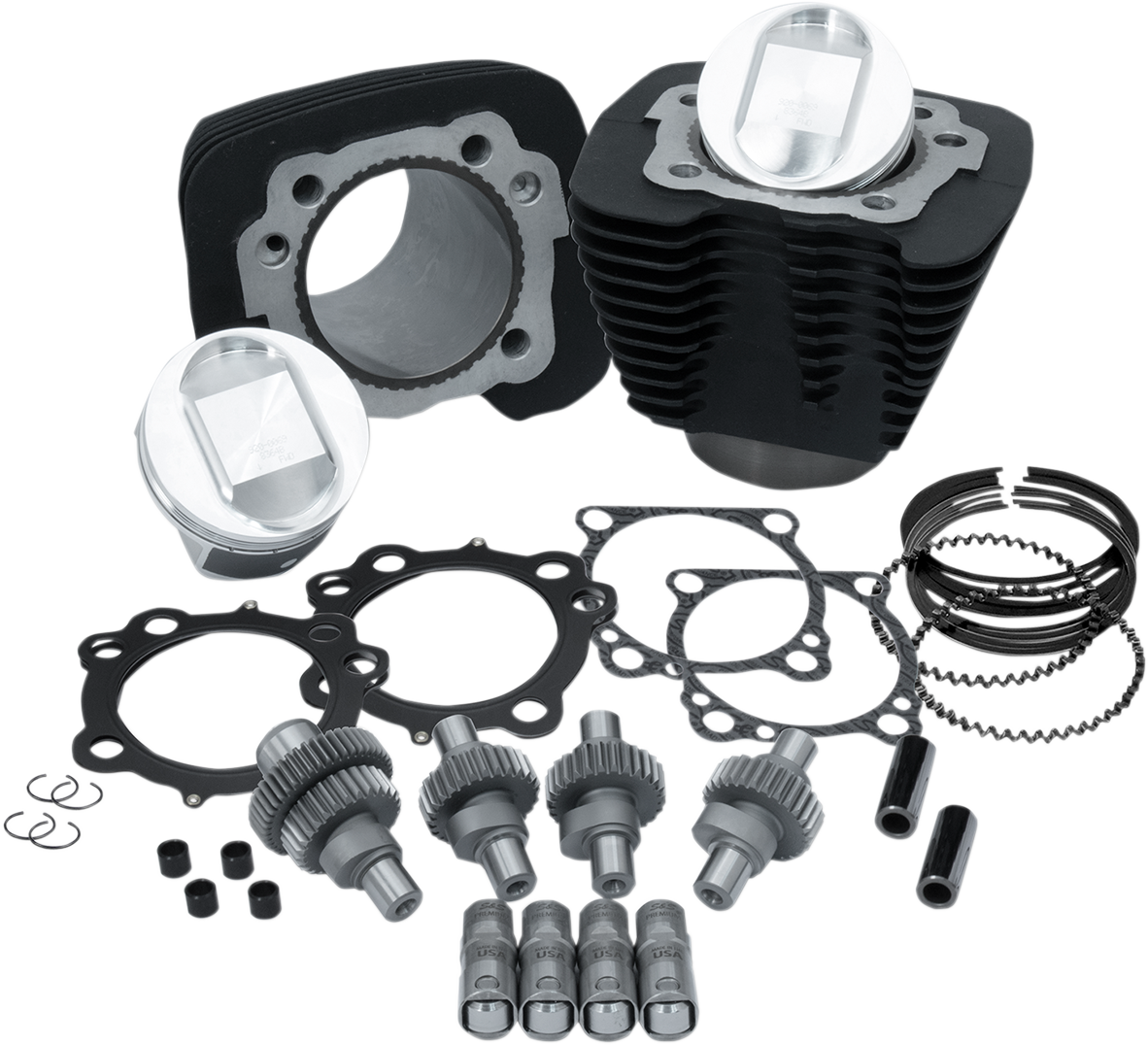 Hooligan Engine Performance Kit - Hooligan Kit - 1200 cc to 1250 cc - Wrinkle Black - Sportster [0903-1302]