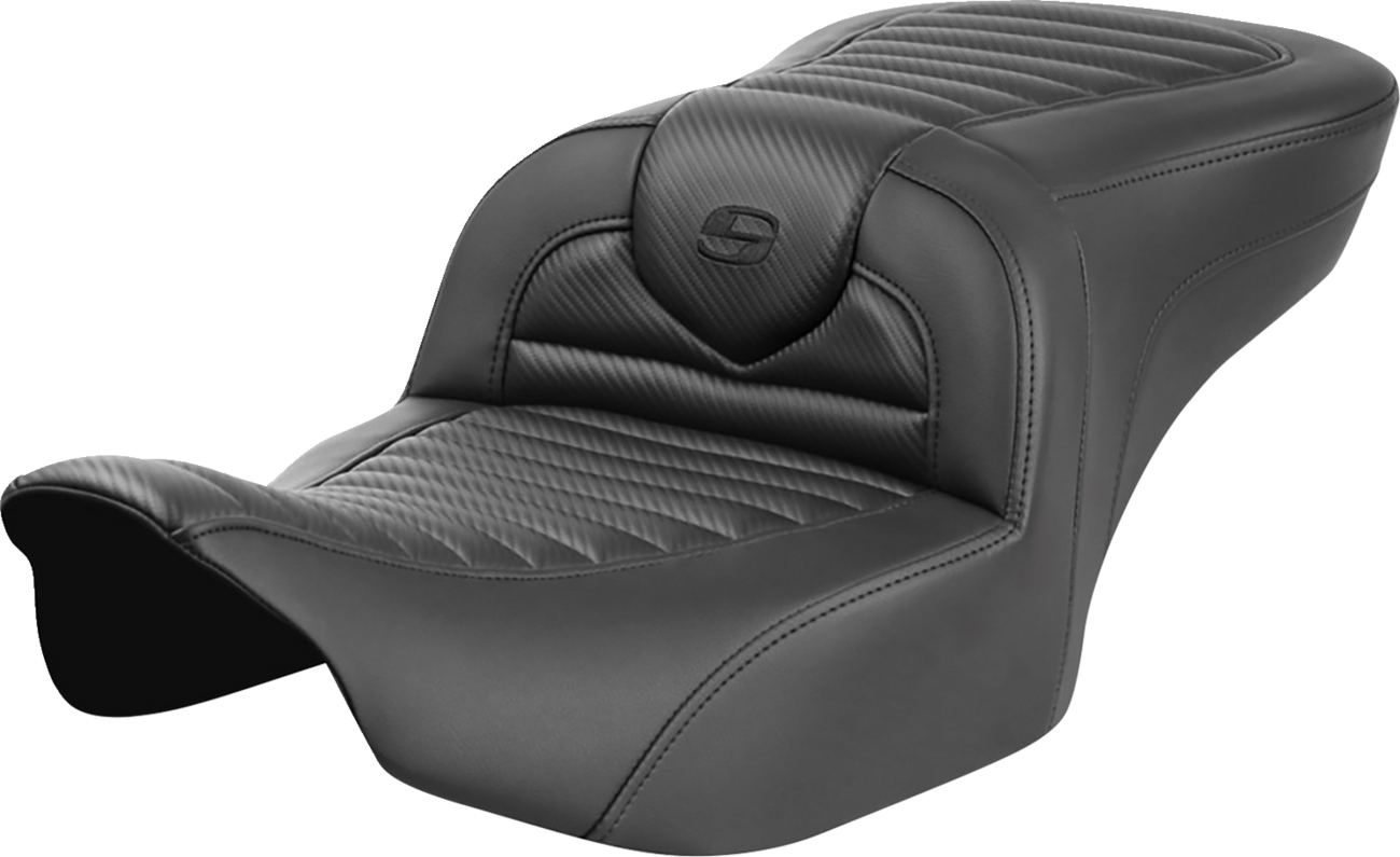 Roadsofa™ TR Seats - Roadsofa™ Seat - without Backrest - Tuck-n-Roll - Carbon Fiber - FLTR/FLHX '23-'24 [0801-1773]