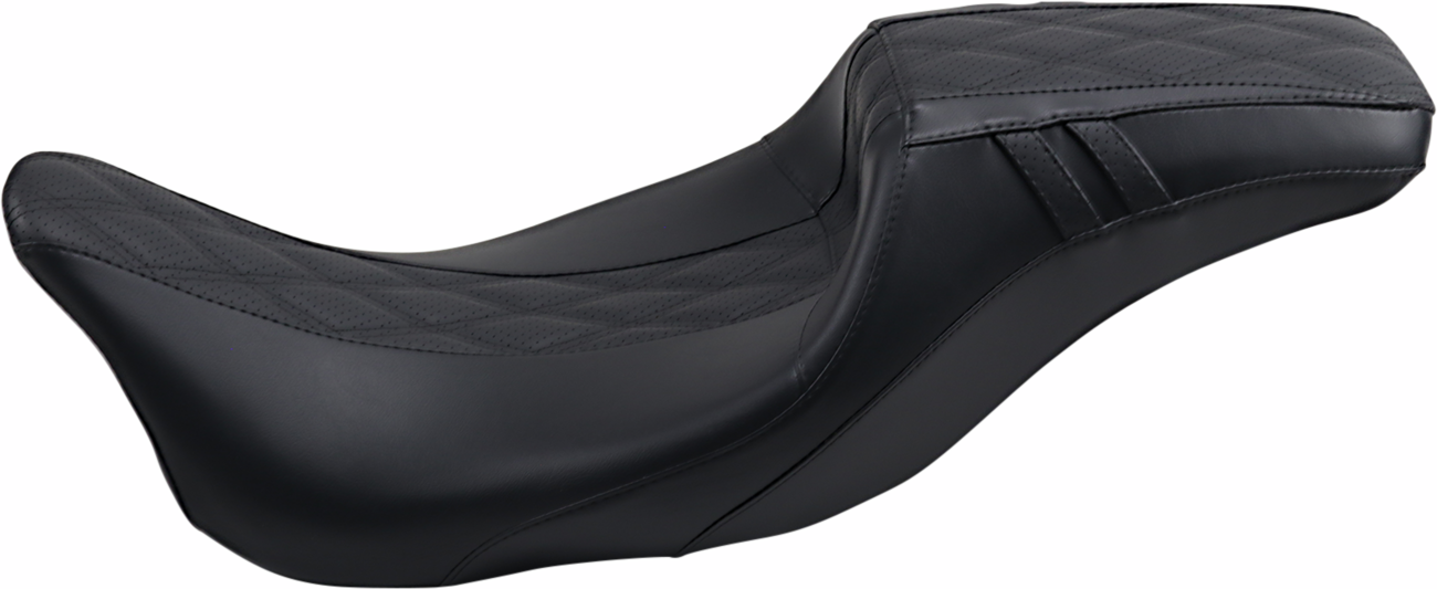Outcast Daddy Long Legs Seat - Full-Length - w/o Backrest - Black w/Black Double Diamond - FL [0801-1223]