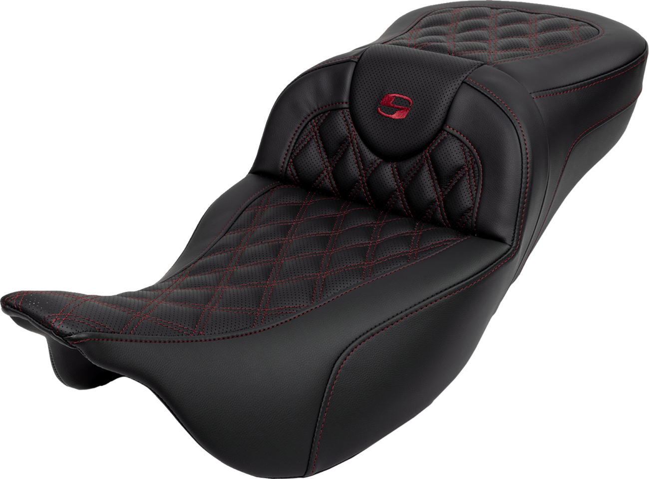 Roadsofa™ Extended Reach Seat - Lattice Stitch - Wine Berry Stitch - with Backrest - FL '08-'24 [0801-1619]