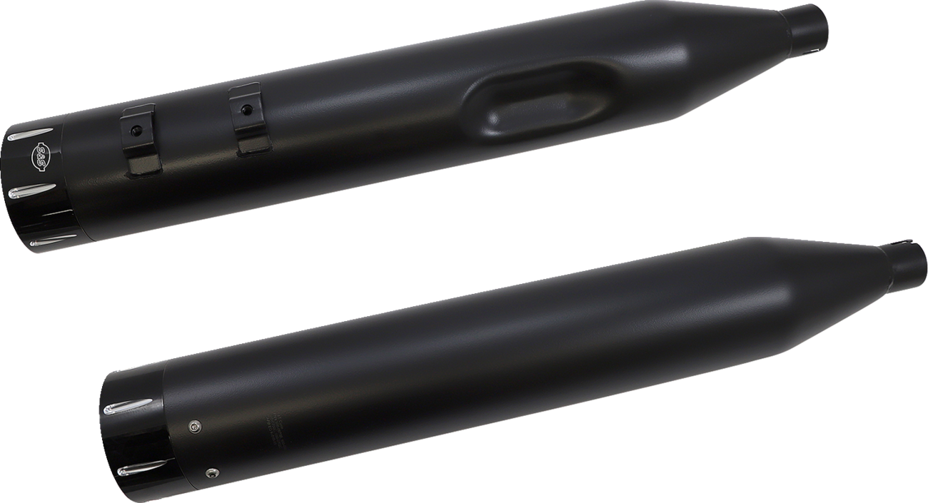 El Dorado Dual Exhaust System - Black - Machined Black Tracer [1800-2526]