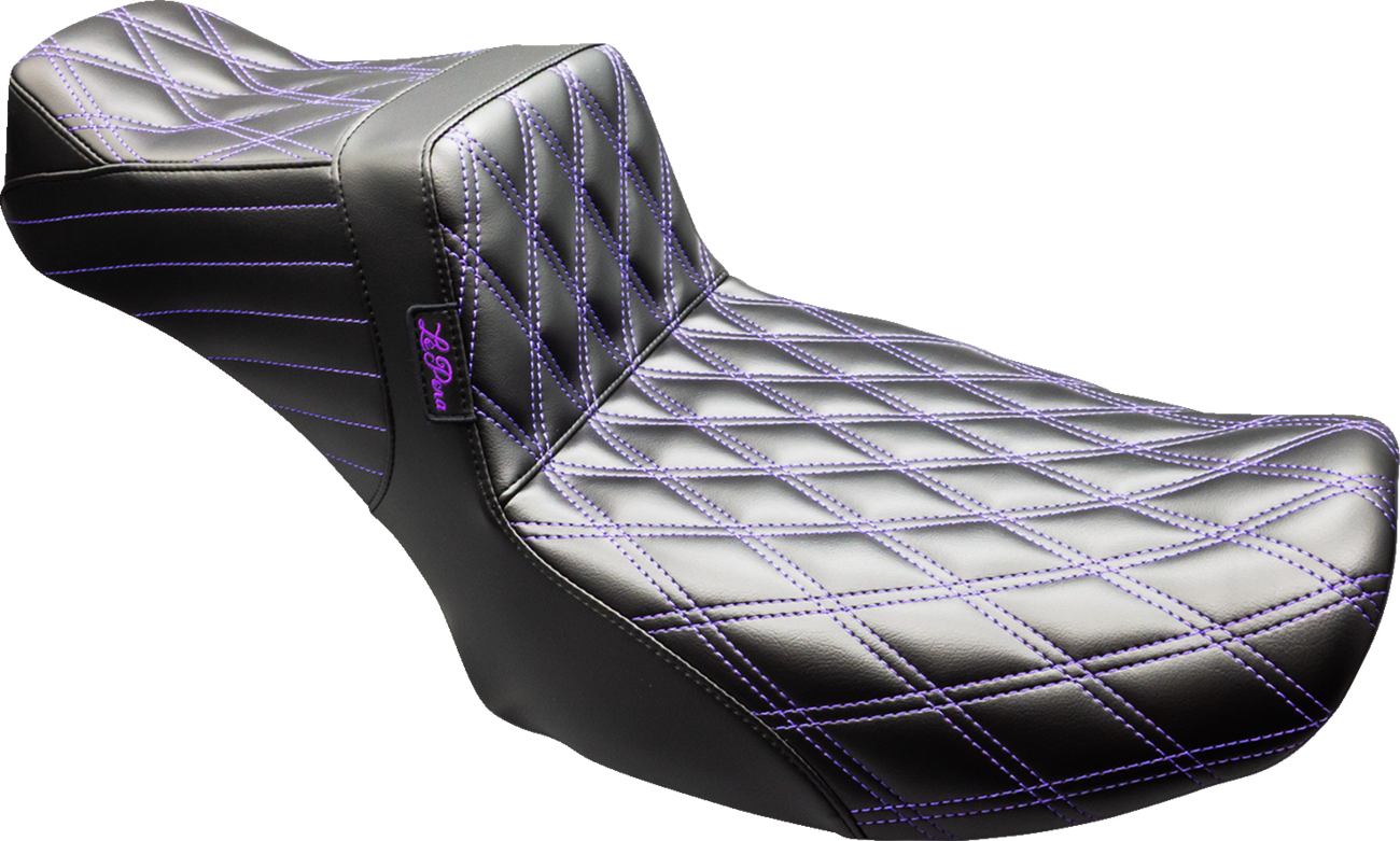 Tailwhip Daddy Long Legs Seat - Black - Purple Double Diamond Stitch - FLT/FLH '24-'25 [0801-2181]