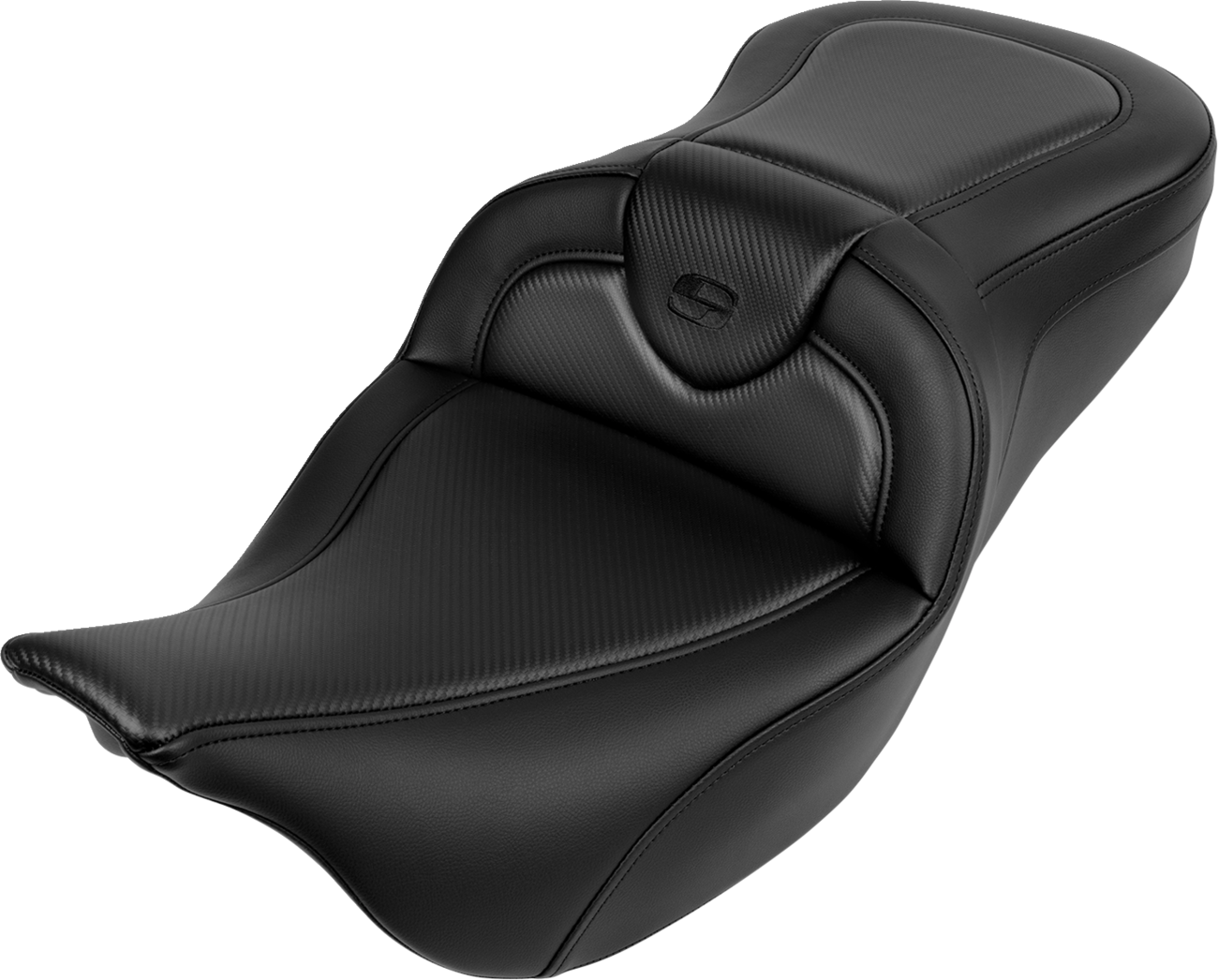 Roadsofa™ Standard Reach Seat - Roadsofa™ Seat - without Backrest - Carbon Fiber - Black Stitch - 'FL '08-'19 [0801-1616]