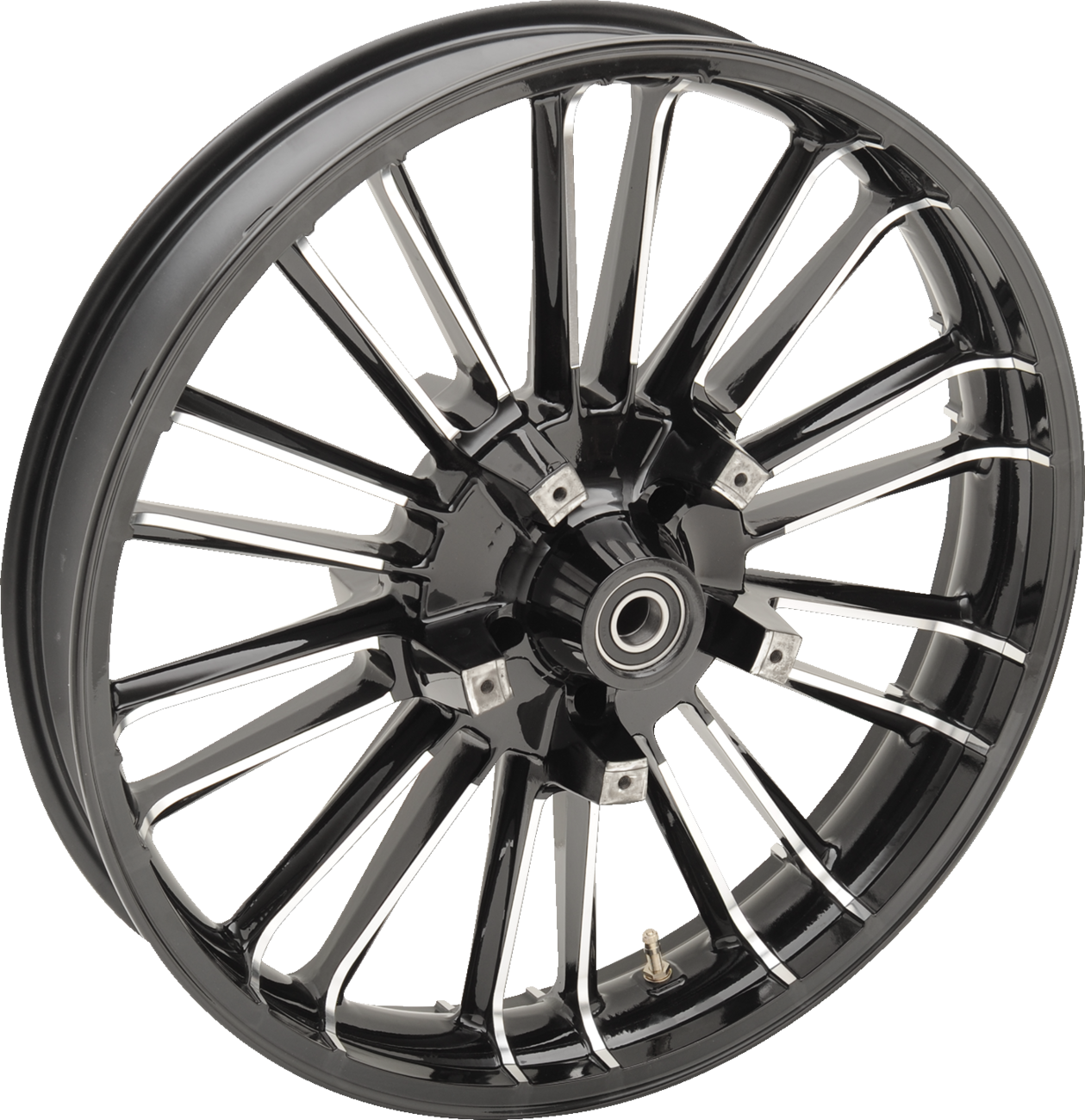 Atlantic Precision Cast 3D Wheel - Wheel - Atlantic 3D - Front - Dual Disc/without ABS - Black Cut - 21x3.5 - '08+ FL [0201-2224]