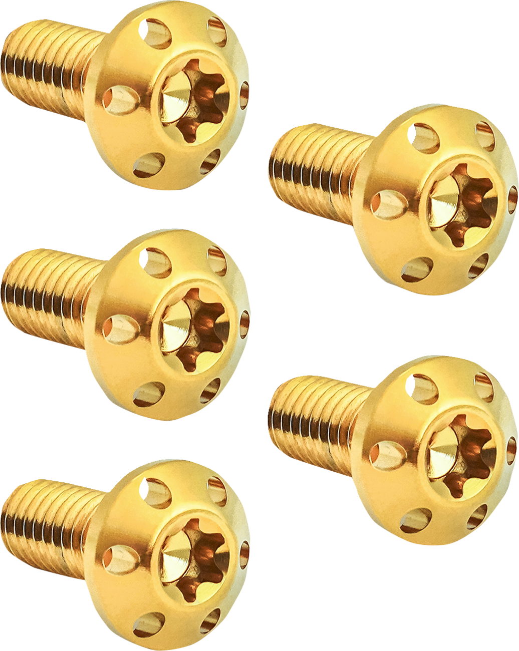 Holeshot Brake Rotor Bolt Kit - Bolt Kit - Holeshot/Brake Rotor/Rear - Hub Mount - Gold - 3/8-16 x 1" - 5 Pack [2401-1703]