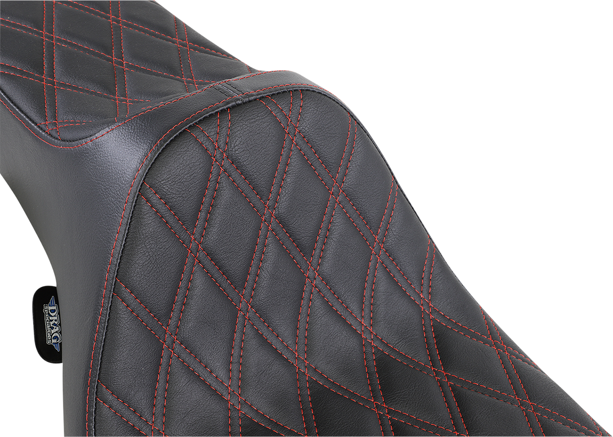 Extended Reach Predator III Seat - Double Diamond - Black w/ Red Stitching - FL '99-'07 [0801-1371] - Image 3