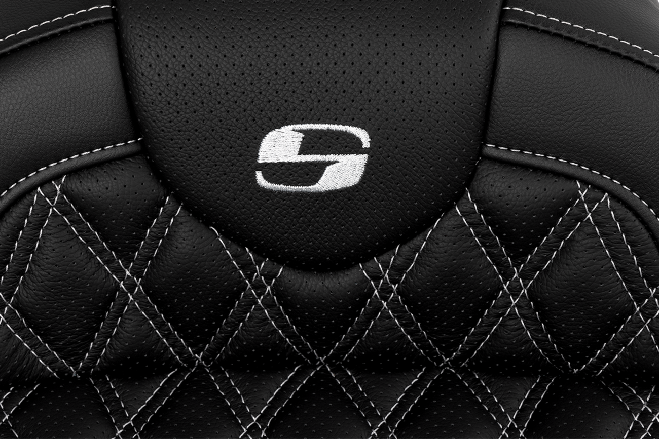 Roadsofa™ Lattice Stitch Seat - Roadsofa™ Seat - with Backrest - Silver Stitch - FL '08-'23 [0801-1610] - Image 5