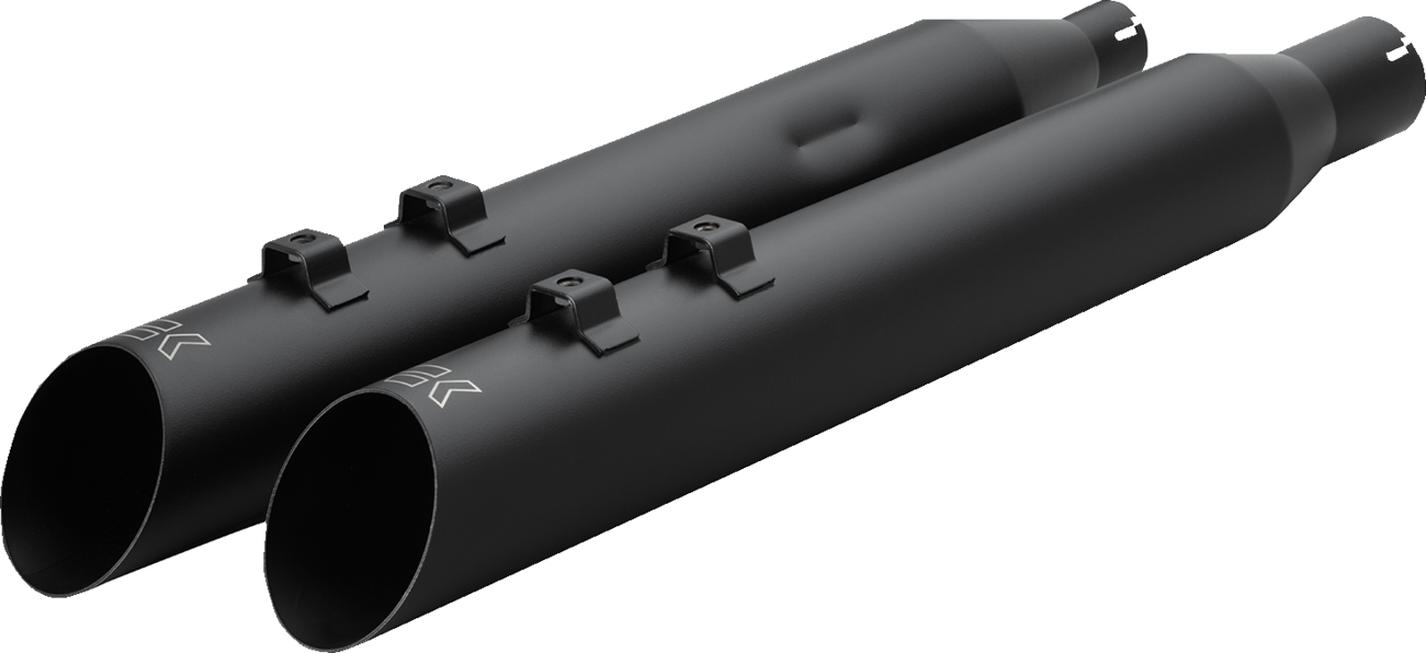 HP-Plus® Slip-On Mufflers - 4" - M8 - Slash Up with Ripper Baffle - Black [1801-1865]