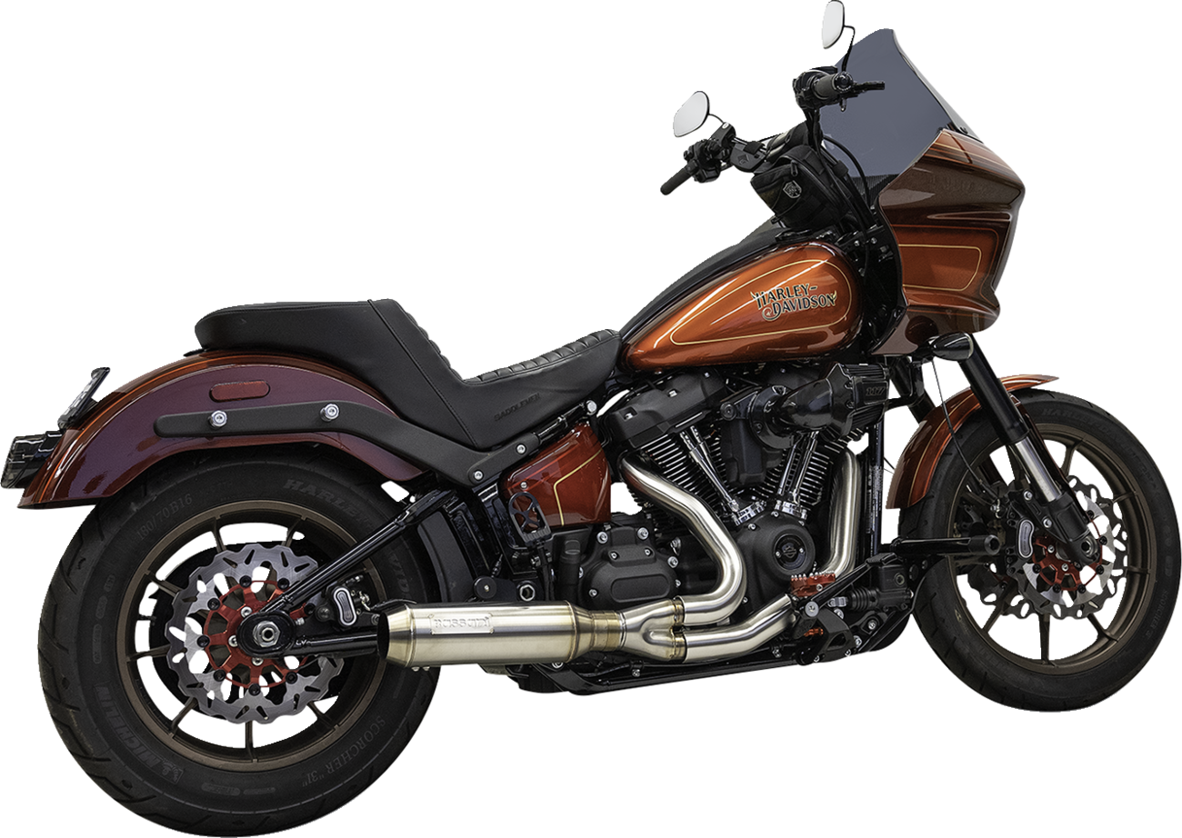 2-into-1 Super Bike Exhaust System with 4" Muffler - Stainless Steel [1800-2656] - Image 2