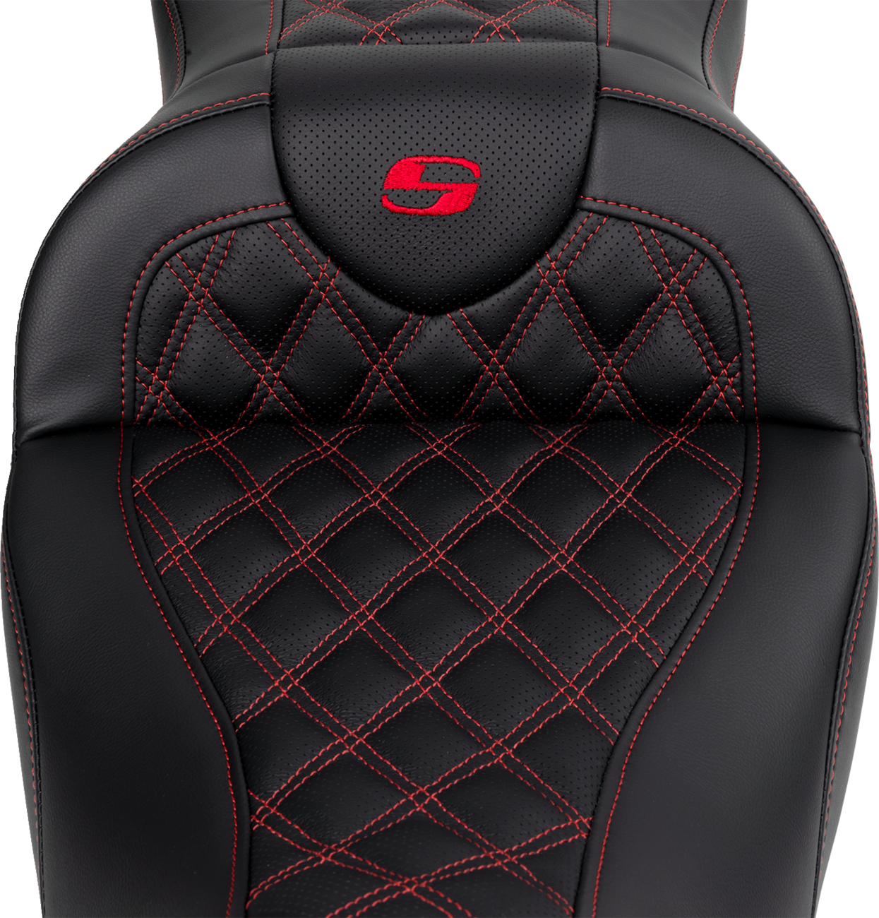 Roadsofa™ Lattice Stitch Seat - Roadsofa™ Seat - with Backrest - Red Stitch - FL '08-'23 [0801-1609] - Image 2