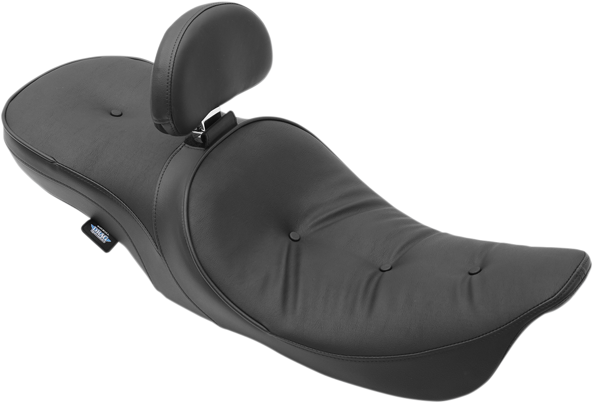Low Profile Touring Seat - Low Touring Seat - Vinyl - Pillow - with Backrest Receiver - FL '99-'07 [0801-1105] - Image 3