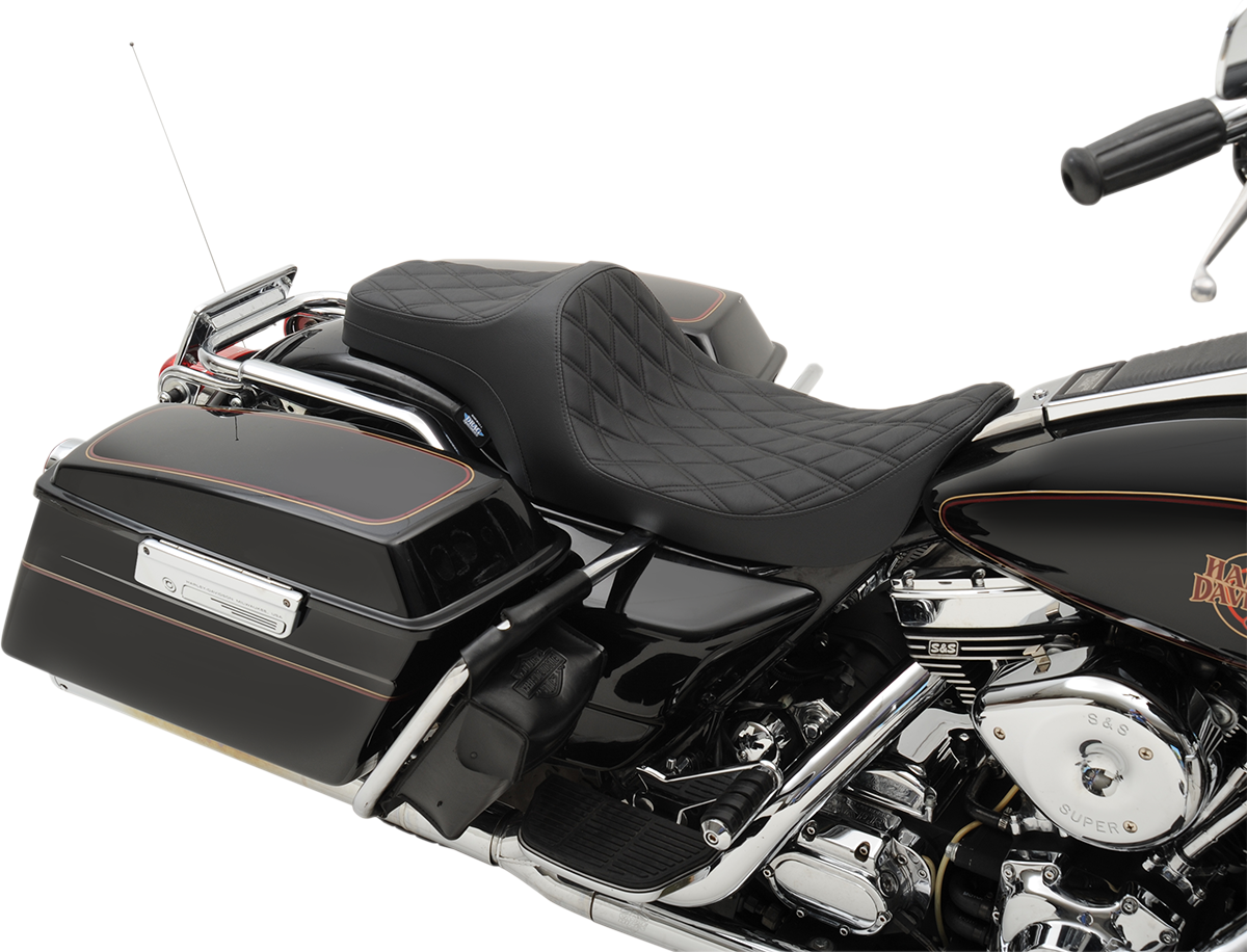Predator III Seat - Double Diamond - Black Stitched - FLHR/FLHX '99-'07 [0801-1129] - Image 4