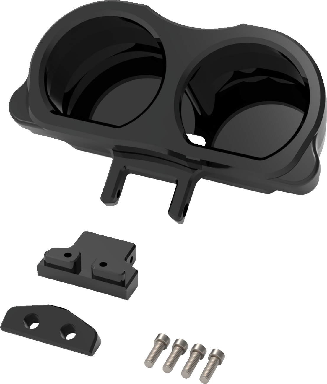 Dual Gauge Mount For Performance Risers - Gauge Mount - Dual - Black - FLT [2210-0617]