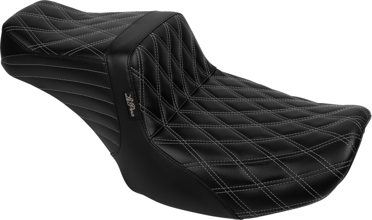 Tailwhip Seat - Bright Gray Double Diamond Stitch - FLH/FLT '23-'25 [0801-1850]