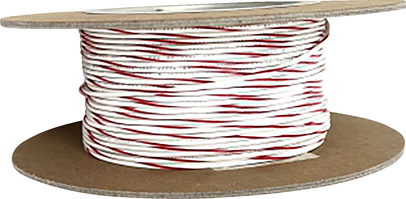 OEM Color Wire Spool - 100' Wire Spool - 20 Gauge - White/Red [2120-1329]