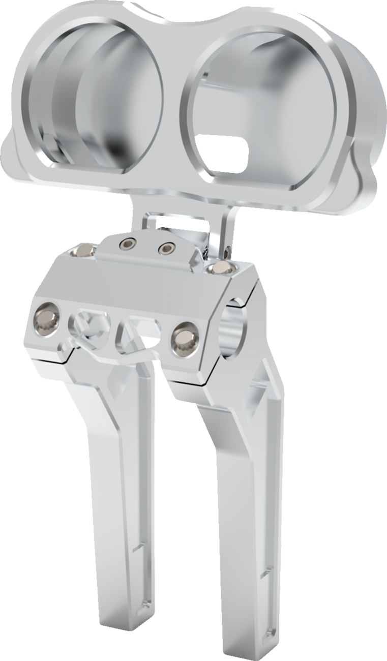 Dual Gauge Mount For Performance Risers - Gauge Mount - Dual - Raw - FLT [2210-0616] - Image 2