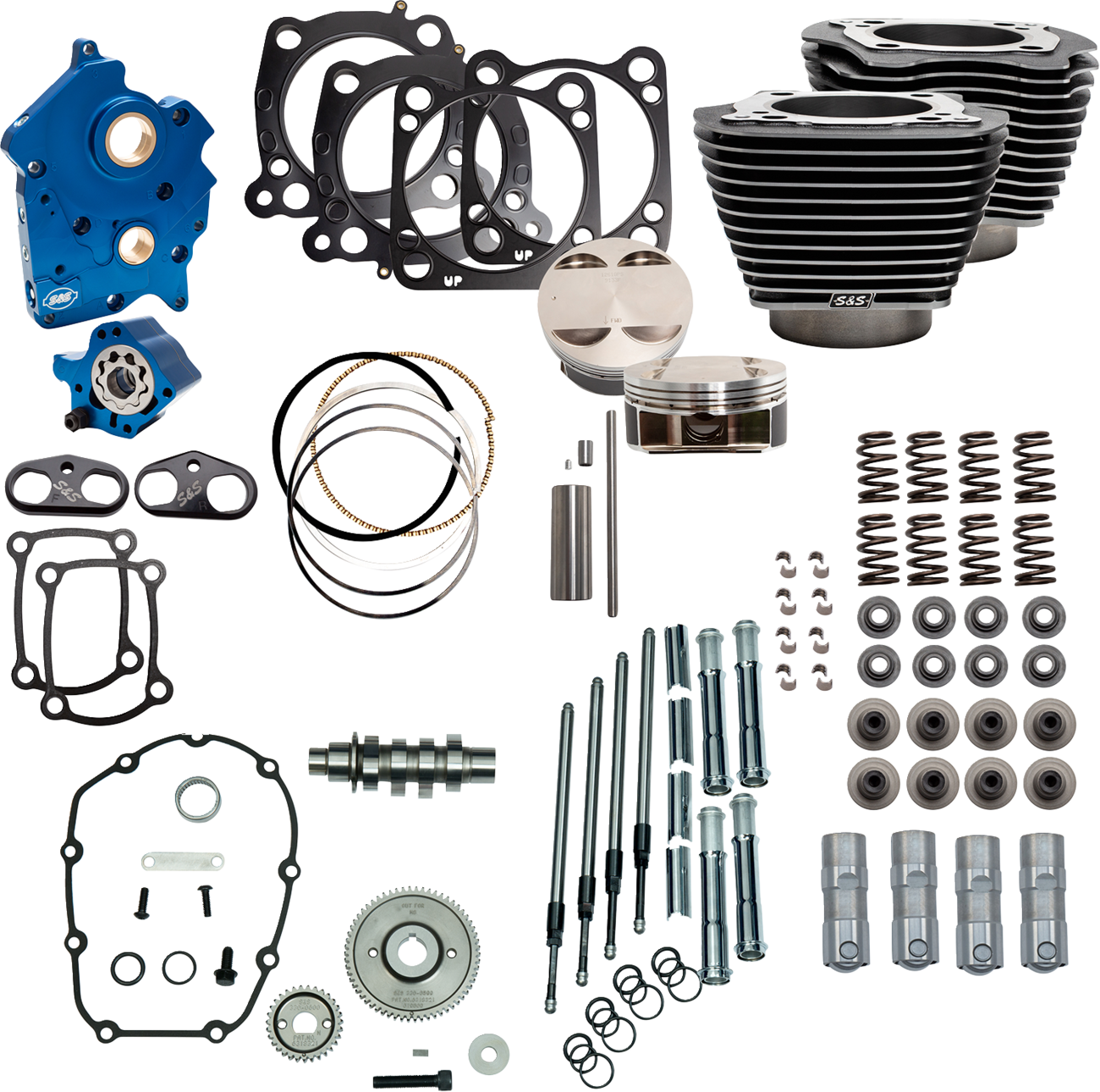 128" Power Package - Power Pack - 4.500" Stroke - Oil Cooled - Black Granite w/Highlights - M8 [0904-0132]