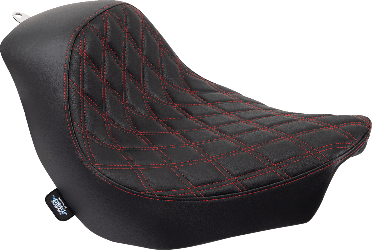 Solo Seat - Double Diamond - Red Stitching - FL/FX '18-'23 [0802-1515]