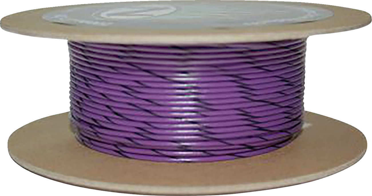 OEM Color Wire Spool - 100' Wire Spool - 20 Gauge - Violet/Black [2120-1323]