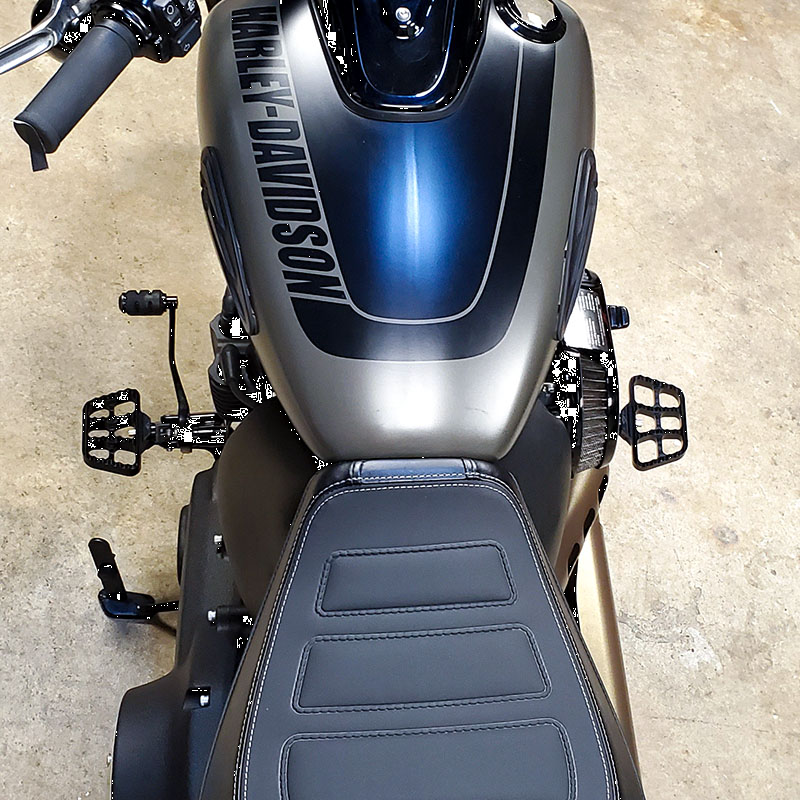 Mini Serrated Floorboards - Mini Floorboards - Black - Softail [1621-0918] - Image 3