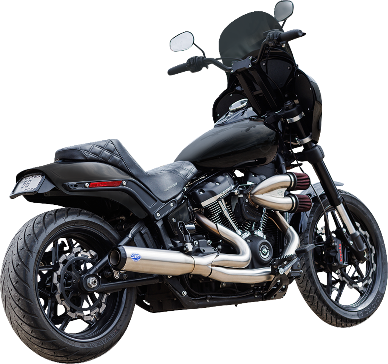 2-into-1 Qualifier Exhaust System - Race Only - Brushed Stainless [1800-2684] - Image 2
