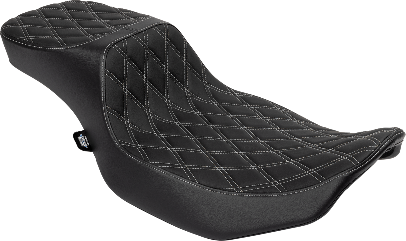Performance Predator 2-Up Seat with Extended Reach - Performance Predator 2-Up Seat - Extended Reach - Vinyl - Silver Double Diamond Stitch [0801-1942]