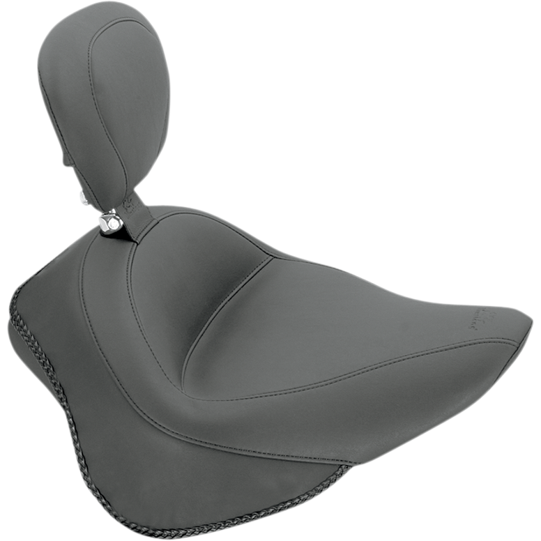 Wide Solo Seat with Removable Backrest - Wide Solo Seat - With Backrest - Vintage - Black - Smooth - FL/FX '11-'17 [0802-0765]