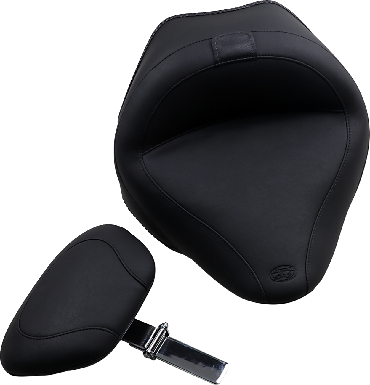 Wide Solo Seat with Removable Backrest - Wide Solo Seat - With Backrest - Vintage - Black - Smooth - FL/FX '11-'17 [0802-0765] - Image 3