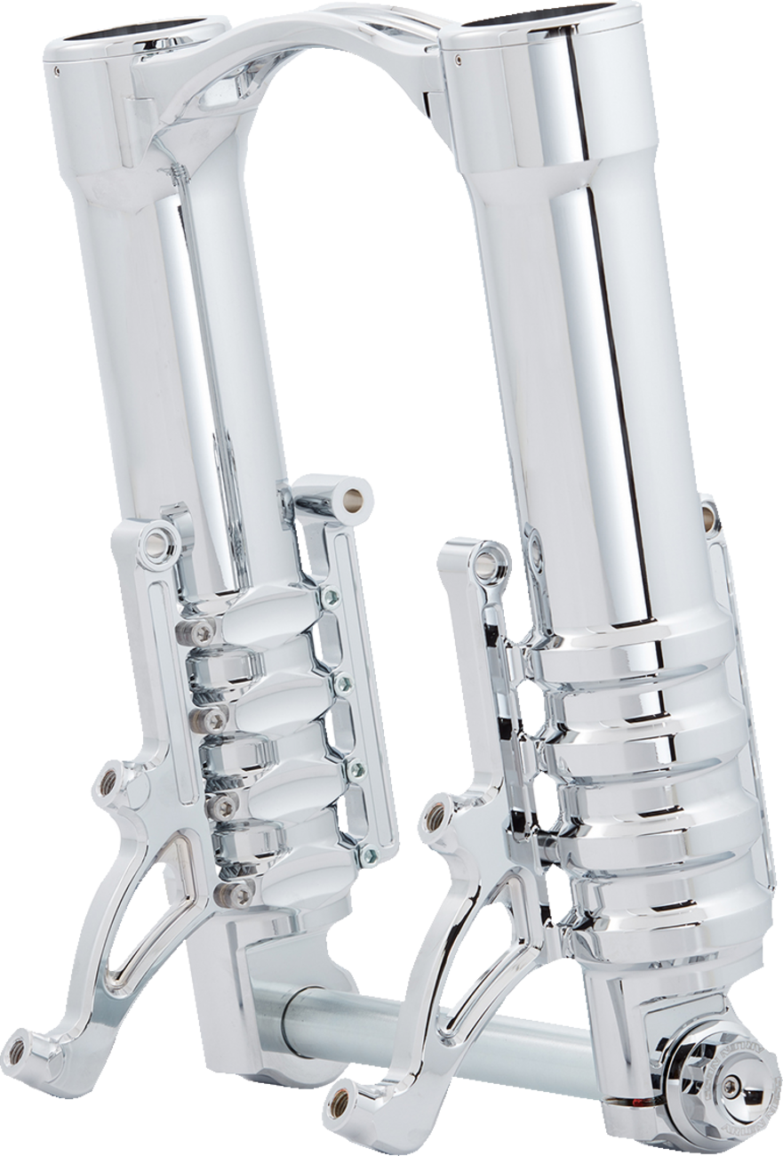 Method No Flex Inverted Fork Legs - Fork Legs - 49 mm - Chrome - For Custom Radial Mount Brake Caliper [0403-0176] - Image 2