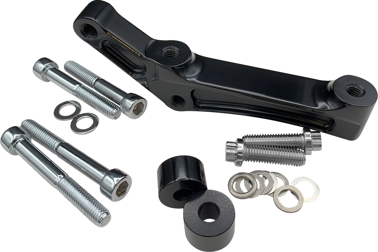 Radial Mount Front Brake Caliper Adapter Kit - Radial Caliper Mount Adapter Kit - Black [1701-0767] - Image 2