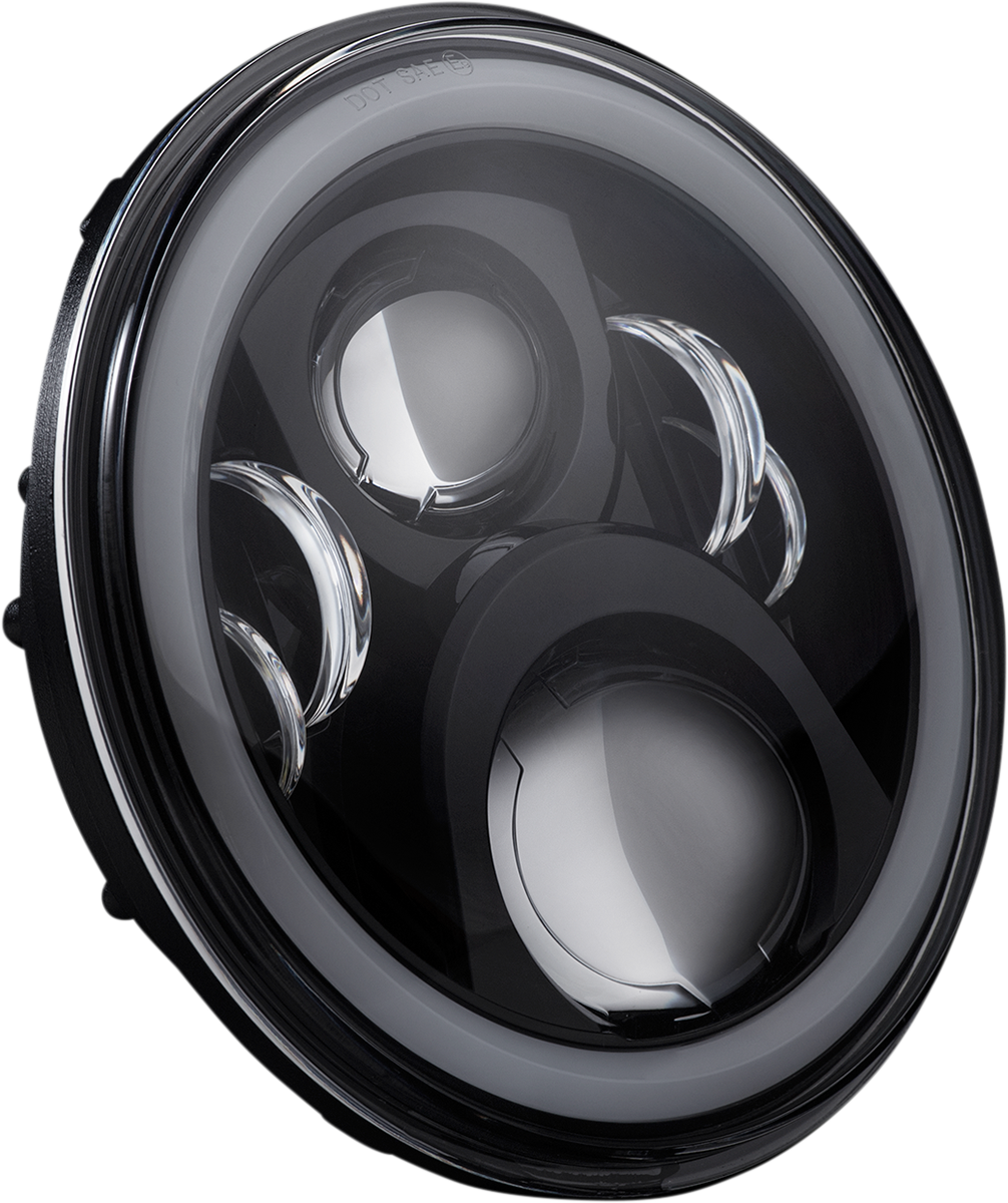 7" Halo Headlamp with Touring Adapter - Headlamp - 7" - LED - Black [2001-2376]